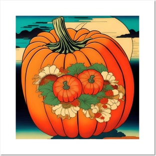 Pumpkin Study - Japanese Style AI - B Posters and Art